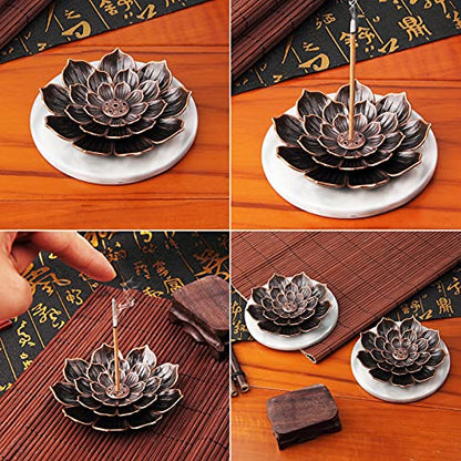 4Pack Incense Holder Cone Incense Burner Holder with Ash Catcher for Home Office Fragrance Accessories
