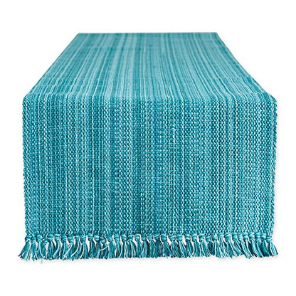 DII Variegated Tabletop Collection, Table Runner, 13x72, Teal - color: Teal, size: Table Runner, 13x72"