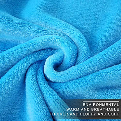 Polar Fleece Blankets Twin Size Light Blue for The Bed Extra Soft Brush Fabric Super Warm Sofa Blanket 66" x 90"(Lake Blue Twin) - color: Lake Blue, size: Twin (90-Inch-by-66-Inch)