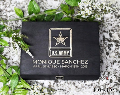 Personalized Line of Duty Memorial Keepsake Box – Custom Engraved Wooden Tribute Box for Fallen Heroes, Soldiers, First Responders, Veterans - Sympathy Gifts Storage Boxes for Medals, Flags, Photos - style: 16. Line of Duty Memorial