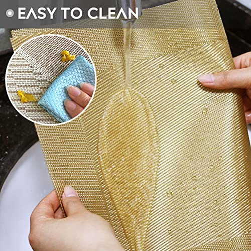 Trophable Placemats Set of 6 Table Placemats Heat Resistant Woven Placemats | Washable PVC Place Mats Woven Vinyl Placemats Non-Slip Stain Resistant Kitchen Table Placemats Easy to Clean