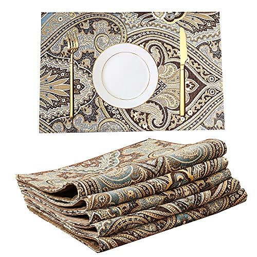 Luxury Vintage Table Runners 108 inches Long 1pc and Same Pattern placemats Set of 6pc