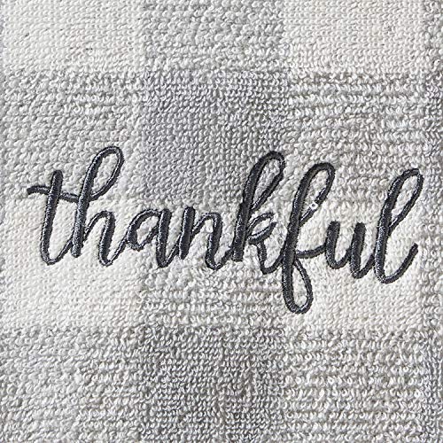 SKL Home by Saturday Knight Ltd. Thankful Plaid Hand Towel (2-Pack), Gray - color: Thankful Plaid