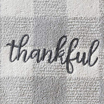 SKL Home by Saturday Knight Ltd. Thankful Plaid Hand Towel (2-Pack), Gray - color: Thankful Plaid