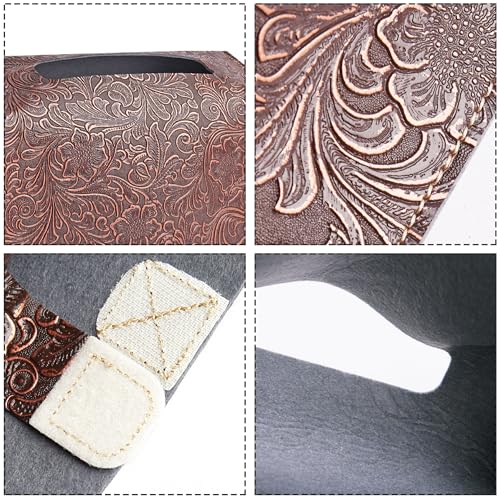 Leather Cover for Disposable Paper Hand Towel Box, Compatible with Kleenex Paper Hand Towel(1-Carved Red Cooper) - color: 1-carved Red Cooper