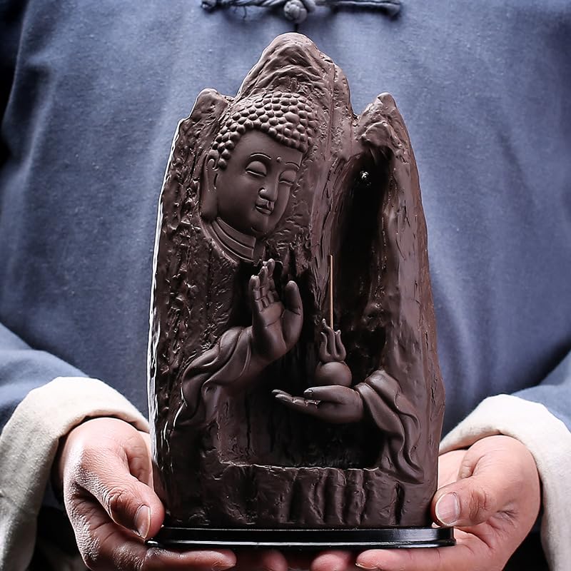 Incense Burner Aromatherapy Furnace Creative Viewing Rockery Waterfall Zen Home Accessories Backflow Incense Burner Ornaments Backflow Incense Burner