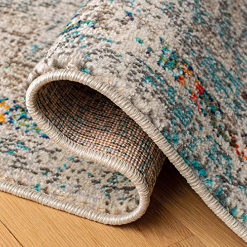 SAFAVIEH Madison Collection Area Rug - 2'2" x 4', Grey & Gold, Boho Chic Distressed Medallion Design, Non-Shedding & Easy to Clean, Ideal for Living Room, Bedroom, Dining Space (MAD473F) - color: Grey/Gold, size: 2'2" x 4' (Rectangular)