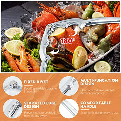 Zhehao 30 Pack Crab Claw Crackers Tool, Nut Shellfish Seafood Opener | Stainless steel, crab leg cracker set, lobster claw opener, shrimp tool, bulk pack for restaurant kitchen
