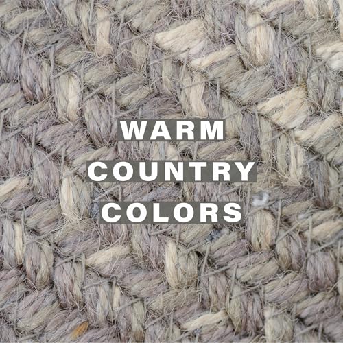 Homespice Grey Cloud Jute Braided Placemats, Rect 13x19 Set of 6 | Grey Protects Tabletop in Style and Everyday and Holiday Table Mats, Rich Colors, Reversible, Durable and Easy to Clean - color: Grey Cloud