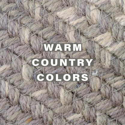 Homespice Grey Cloud Jute Braided Placemats, Rect 13x19 Set of 6 | Grey Protects Tabletop in Style and Everyday and Holiday Table Mats, Rich Colors, Reversible, Durable and Easy to Clean - color: Grey Cloud