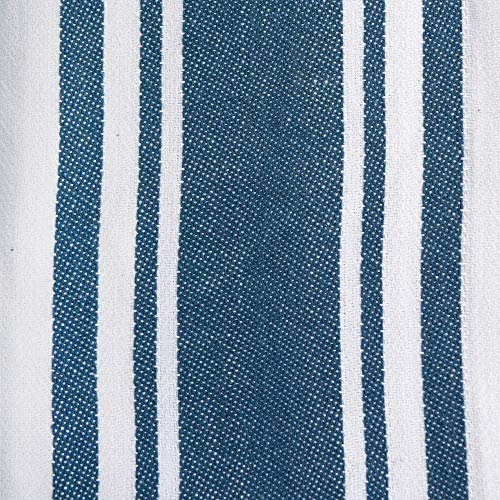 DII Assorted Woven, Kitchen Dishtowel Set, 18x28, Stone Blue, 5 Piece - color: Stone Blue