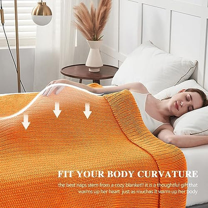 L'AGRATY Knitted Weighted Blanket - 50"x60" 10lbs Cooling Chunky Knit Heavy Blanket for Adults Braided Crochet Throw Thick Cable Yarn Knit Decorative No Beads Evenly Weighted Machine Washable | No Beads Evenly Weighted Machine Washable Chunky Braided Croc