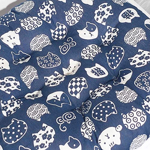 vctops Bohemian Soft Round Chair Pad Garden Patio Home Kitchen Office Seat Cushion BlueCat Diameter 16" - color: Blue Cat, style: Diameter 16 Inch