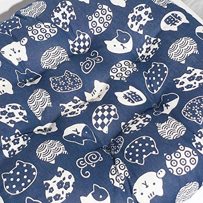 vctops Bohemian Soft Round Chair Pad Garden Patio Home Kitchen Office Seat Cushion BlueCat Diameter 16" - color: Blue Cat, style: Diameter 16 Inch