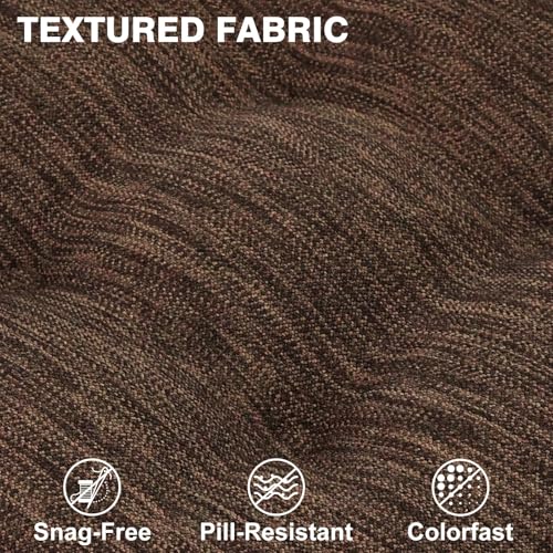 Shinnwa Dining Chair Cushions Set of 2, Dual-Layer Memory Foam Kitchen Chair Cushions, Patented Design Seat Pads with Ties, 16.5 x 16.5 x 3.5in, 2 Pack, Dark Brown - color: Dark Brown, size: 2 Count (Pack of 1)