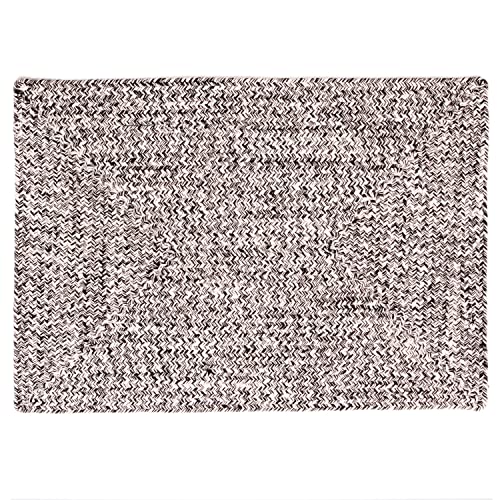 Super Area Rugs Farmhouse Braided Rug Cotton Kitchen Reversible Carpet, Black & White, 2' X 3' Rectangle - color: Black & White, size: 2' x 3' (Rectangular)