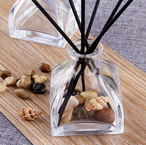 50ml/1.69 Fl Oz Square Glass Diffuser Bottles, DIY Replacement Reed Diffuser Jars, Fragrance Accessories for Diffuser Sets - size: 1.7 Ounces