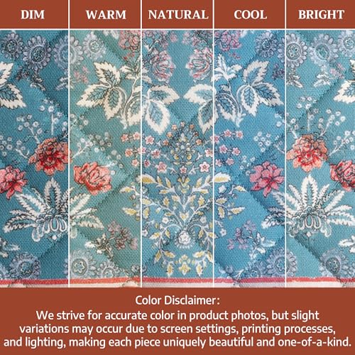 Maison d' Hermine 100% Cotton Oven Mitt & Pot Holder Set (7.5"x13" & 8"x8") | Heat Resistant BBQ Cooking Gloves with Loop Baking Grilling Kitchen Hotel Home Farmhouse Spring Summer - Marquise - color: 001 - Marquise, size: 7.5" x 13" & 8" x 8" (Oven Mitt