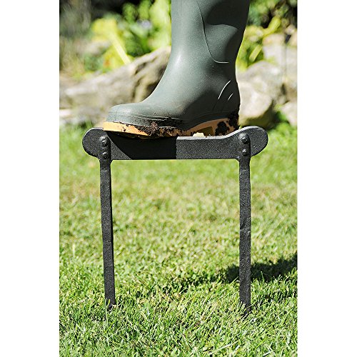 Achla Designs BS-03 Metal Boot Scraper Outdoor, Black 17"L - size: 17"L