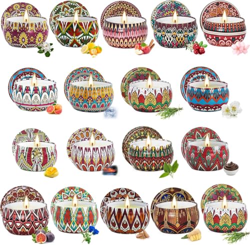 Candle Gifts for Women, 18 Packs Aromatherapy Candles, Scented Candles Gift Set for Women Gifts, Candles for Home Scented, Soy Wax Jar Candles, Retro Court Style - Exclusive for Nobles - size: Bulk Value 18-Candle Set