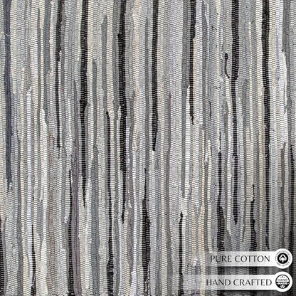 Ramanta Home Hand Woven Cotton Chindi Rag Rug 3'x5' - Charcoal | Recycled Rugs, Boho Farmhouse Rugs for Living Room, Dinning Room, Kitchen, Entryway, Bedroom Rug - 36"x60" - color: Charcoal, size: 3 x 5 feet