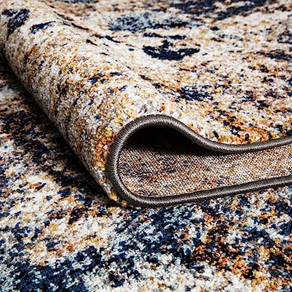 Keen Home Design Abstract Non-Shedding Runner Rug, Soft Thick Pile, 2x10 | Polypropylene High Pile, Jute Back; Ideal For Hallway, Bedside, Landing, Home Office - color: Skies Multi, size: 2'8" x 9'11" (Runner)
