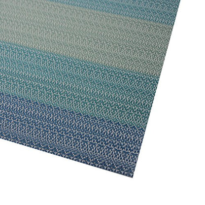 Placemats Washable Easy to Clean PVC Placemat for Kitchen Table Heat-resistand Woven Vinyl Hard Table Mats 12x18 inches Set of 6 （Blue） - color: Blue, size: placemats set of 6