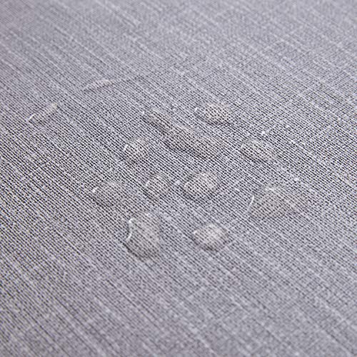 NLMUVW Square Vinyl Tablecloth 48 Inch, 100% Waterproof Oil Proof Grey PVC Table Cloth Wipe Clean Table Cover for Kitchen Dining Picnic - color: Grey, size: 48" x 48" (Square)