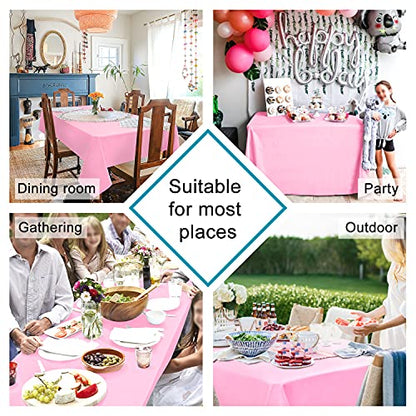 Pink Tablecloth Square, 30 x 30 Inch, 1 Pack | Waterproof, Wrinkle Resistant, Washable Fabric Table Cloth for Card Tables/Party/Dining/Spring/Wedding - color: Pink, size: 30" x 30" (Square)