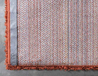 Unique Loom Solid Shag Collection Area Rug (2' x 3' 1" Rectangle, Terracotta) - color: Terracotta, size: 2' x 3'1" (Rectangular)