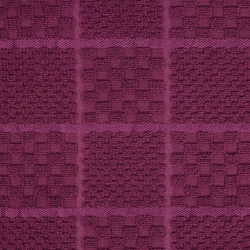 KitchenAid Quilted Cotton Terry Cloth Oven Mitt, Pot Holder, Kitchen Towel 4-Pack Set, Heat Resistant, Silicone Grip, Gift Set, Beet, 16"x26", 7"x13" & 7"x10" - color: Beet
