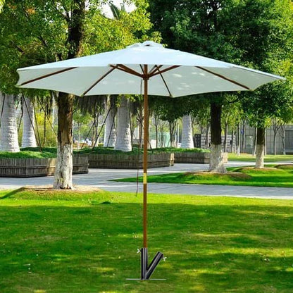 Hi Flame Outdoor Lawn Umbrella Stand Steel Parasol Holder with 2 Positions for Park, Patio, Beach, Black