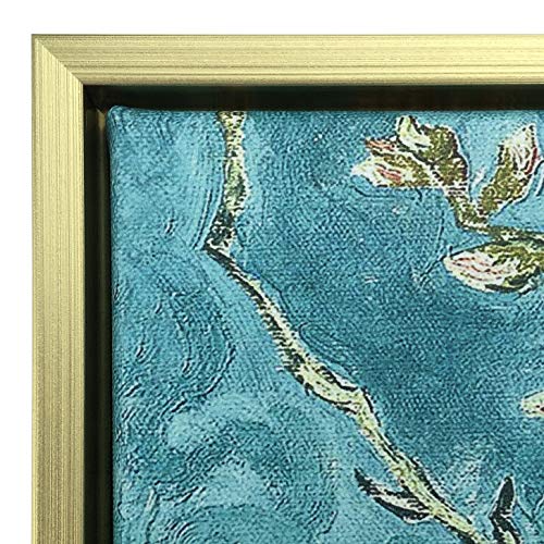 Wieco Art Framed Wall Art Almond Blossom Floral Giclee Canvas Prints of Van Gogh Famous Oil Paintings Reproduction Flowers Pictures on Canvas Wall Art for Bedroom Home Decorations - size: 28"L x 20"W