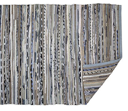 DII Chindi Home Collection Handwoven Multicolor Area Rag Rug, 2 3" x 6', Gray - color: Grey, size: 2'3" x 6' (Rectangular)
