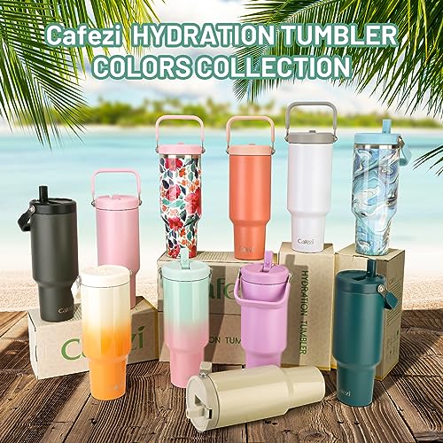 40 oz Insulated Tumbler with Top Handle and Flip Straw | Vacuum Insulated Stainless Steel Cup with Leak-Proof Lid, Sweat-Free, Fits Cup Holder, Keeps Ice Cold up to 30 Hours - color: Purple, size: 40 Ounces