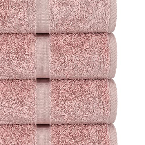 Chakir Turkish Linens 6 Piece Hand Towels, 100% Cotton Luxury Turkish Towels for Bathroom, Soft Absorbent Hand Towel Set, 16 x 30 Inches, Pink - color: Pink