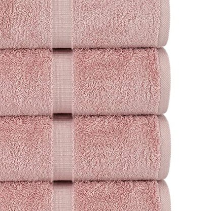 Chakir Turkish Linens 6 Piece Hand Towels, 100% Cotton Luxury Turkish Towels for Bathroom, Soft Absorbent Hand Towel Set, 16 x 30 Inches, Pink - color: Pink