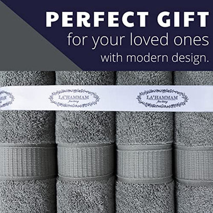 Personalized Towels, Hotel & Spa Quality, Super Soft, Highly Absorbent, Bathroom Sets, 100% Cotton Monogrammed towels 6 Piece Towel Set, Includes 2 Bath Towels, 2 Hand Towels, 2 Washcloths, Grey - color: Grey, size: 6 Piece Towel Set (Bath, Hand, Washclot
