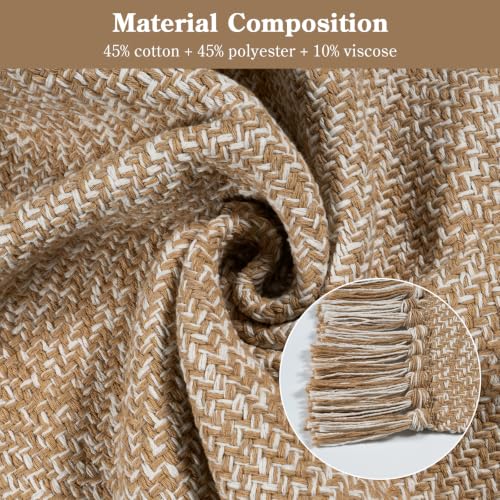 Long Entry Hall Runner Rug, 2.6x14 ft Kitchen Carpet | Washable Boho Bedroom Rug, Tan Modern Farmhouse Braided Woven Cotton Carpets Runners for Bedside, Entry - color: Tan/Cream, size: 2.6' x 14' (Rectangular)