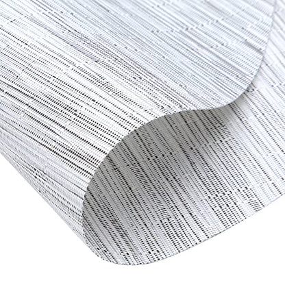SHACOS Large Size Wedge Placemats with Centerpiece Round Mat Set of 5 Round Table Place Mats Washable Dining Table Placemats Reversible, Gray White - color: Gray White