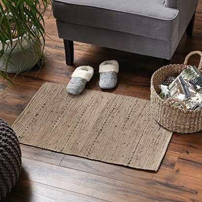 DII Chindi Home Collection Handwoven Multicolor Area Rag Rug, 20x31.5, Stone - color: Stone, size: 1'8" x 2'8" (Rectangular)