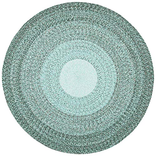 SAFAVIEH Cape Cod Collection 3' Round Green CAP242Y Handmade Braided Cotton Area Rug - color: Green, size: 3' (Round)