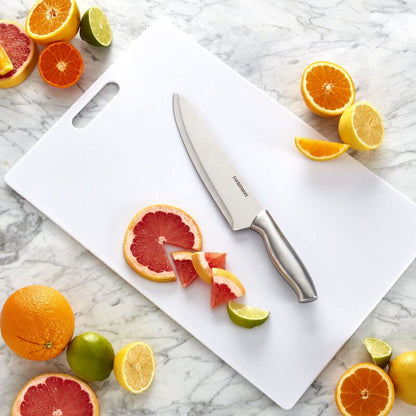 Farberware Cutting Board for Kitchen, 12 x 18 Inch Poly Utility Board, Reversible Plastic Cutting Board for Meat, Vegetables, Fish and Poultry, Dishwasher Safe - size: 18"L x 12"W