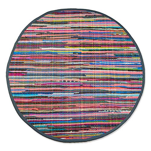 DII Chindi Home Collection Handwoven Multicolor Area Rag Rug, 36" Round - color: Various Colors, size: 3' (Round)