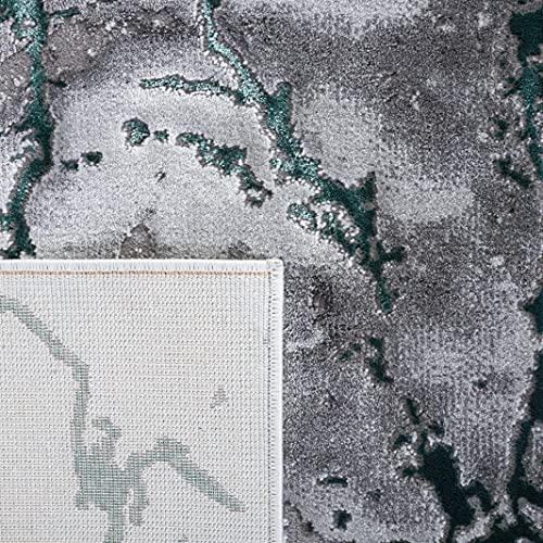 SAFAVIEH Craft Collection Runner Rug - 2'3" x 6', Grey & Green, Modern Abstract Design, Non-Shedding & Easy Care, Ideal for High Traffic Areas in Living Room, Bedroom (CFT877Y) - color: Grey/Green, size: 2'3" x 6' (Runner)