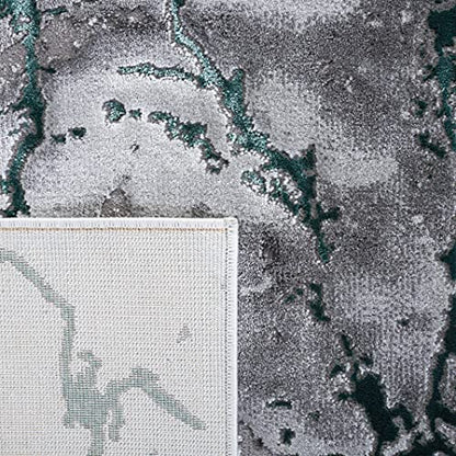 SAFAVIEH Craft Collection Runner Rug - 2'3" x 6', Grey & Green, Modern Abstract Design, Non-Shedding & Easy Care, Ideal for High Traffic Areas in Living Room, Bedroom (CFT877Y) - color: Grey/Green, size: 2'3" x 6' (Runner)