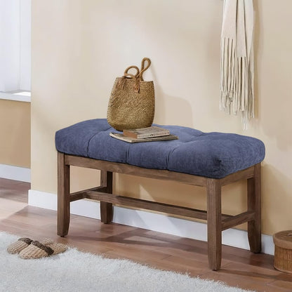 Custom Size Bench Cushions for Indoor Outdoor Non-Slip Tufted, Chair Cushion, Piano Seat Pads, Patio Sofa Water-Resistant Cushion, Made of High Density Sponge Comfortable and Durable