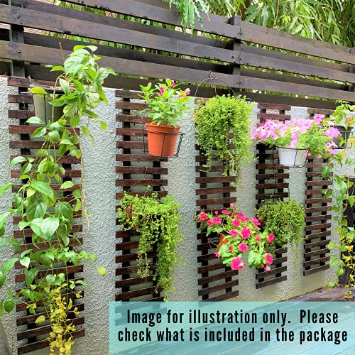 ShopLaLa Wooden Wall Planter (120cm, 2 Pack) Wooden Hanging Flower Plants | Large Outdoor Plants, Live Vertical Garden, Plant Wall Mount Flower Pot Holder Hanger Stand Green Herb Wall Decor - size: 120cm (47.2") x 2