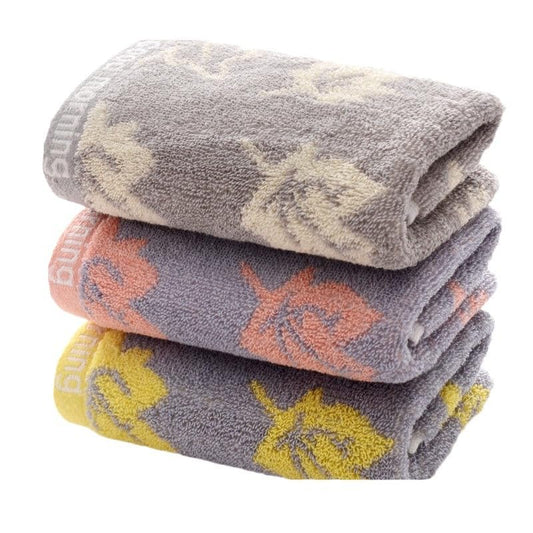 Cotton Towels Set Maple Leaves Hand Towels Soft Absorbent Towels for Bathroom Shower Decorative Spa Home Use(3 Hand Towels,Leaves) - color: Leaves, size: 3 pack