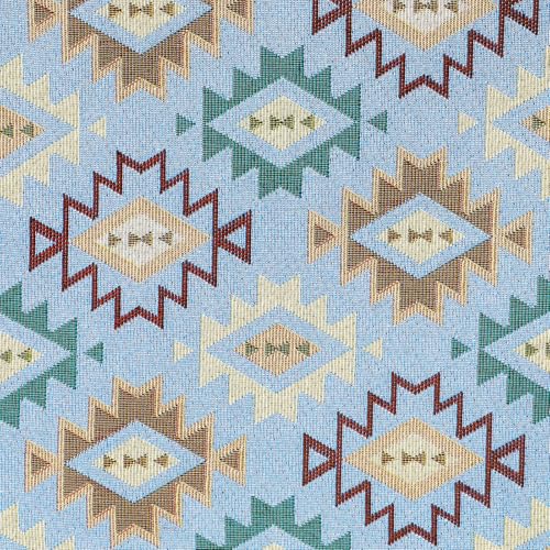 AAAAAcessories D-Shaped Chair Cushions, 2" Thick Dining Chair Pads with Ties and Removable, Machine-Washable Cover, 17" x 16", Set of 6, Geometric Blue - color: Geometric Blue, size: 6 Count(Pack of 1)